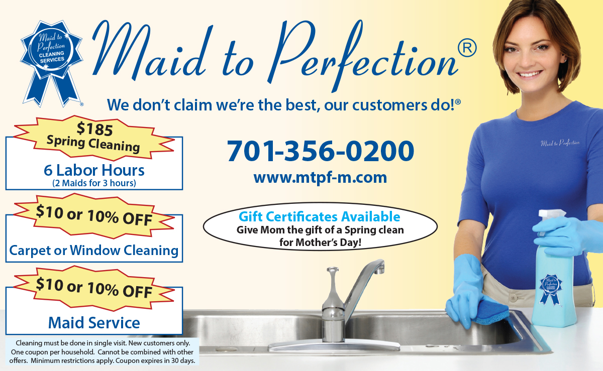 Maid to Perfection® of Fargo-Moorhead half-page ad