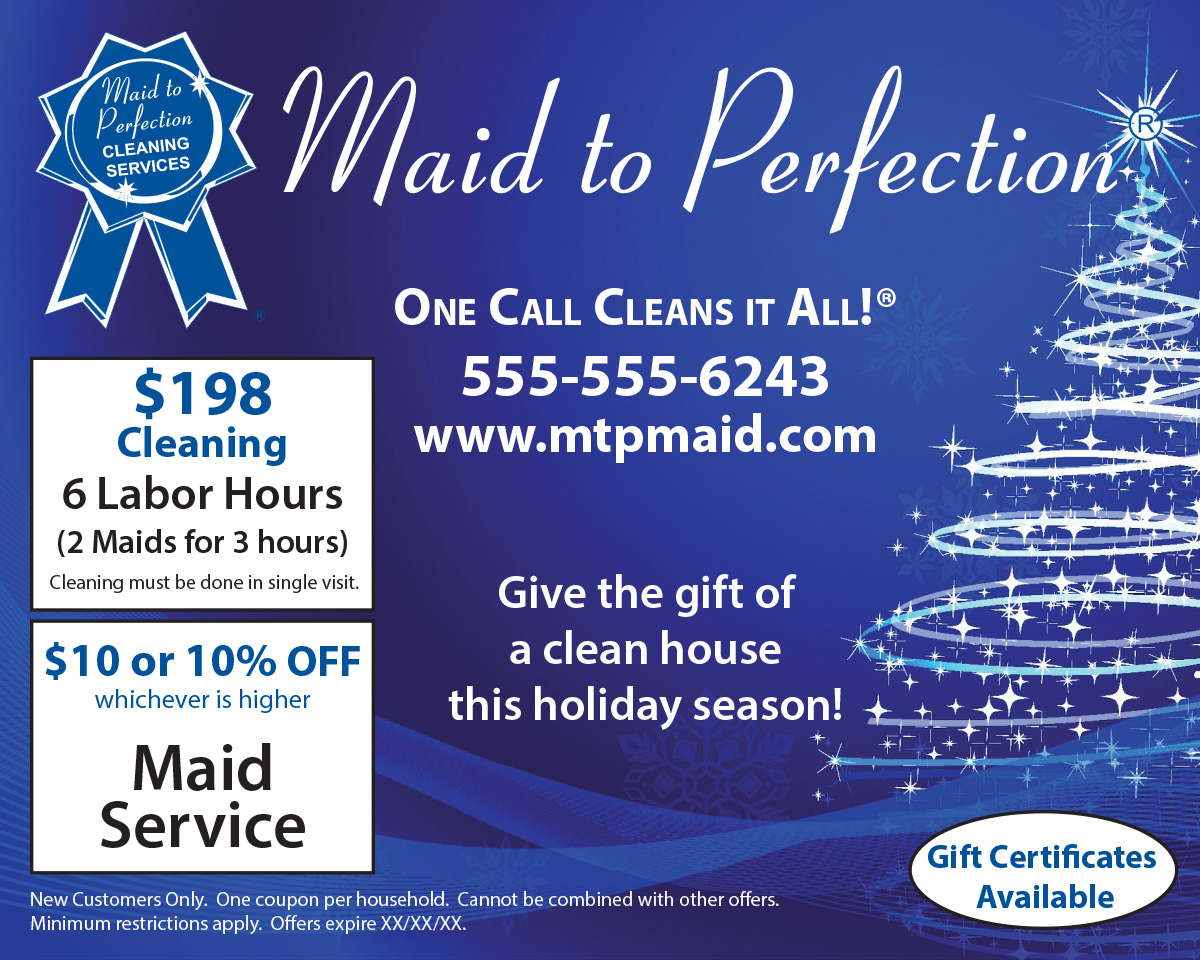 Maid to Perfection holiday ad