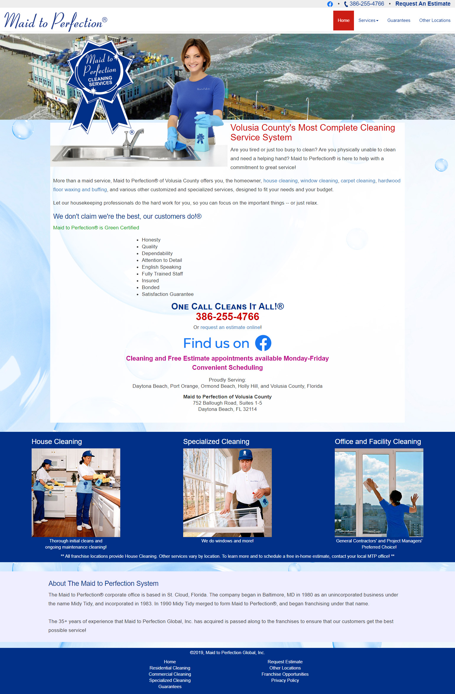 Maid to Perfection franchise website